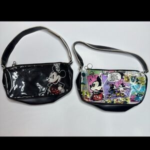 Disney Mickey Mouse Black and Colorful Shoulder Bags